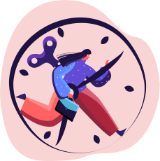 急いでいる女性の画像