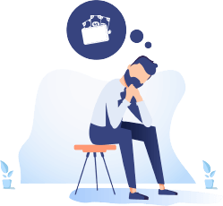 悩む男性の画像